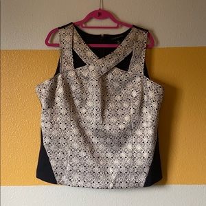 Beautiful black and champagne top